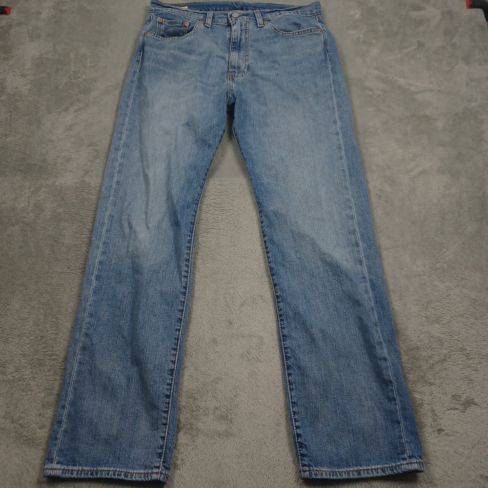 Levis 505 Jeans Mens 33x32 Blue Denim Premium Pockets Cotton Casual
